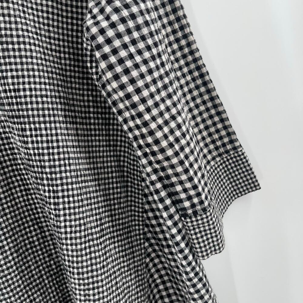 HABITAT Tunic Top Small Lagenlook Art To Wear Artsy Gingham Mixed Checks Funky - Picture 8 of 12